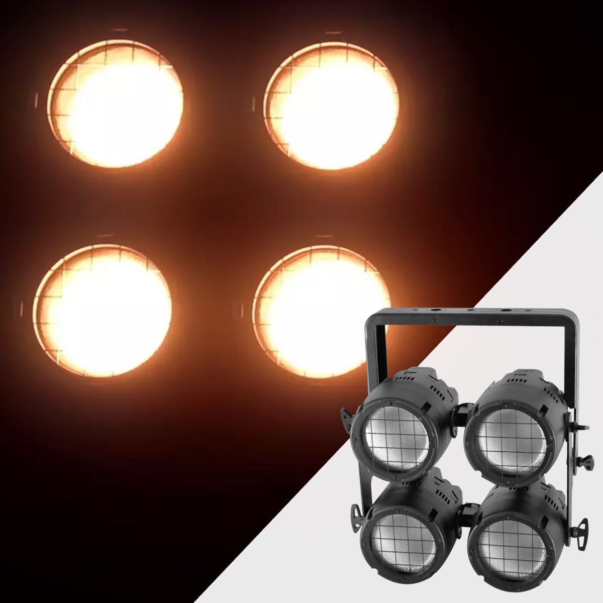 Blinder sæt | 4 stk. Flash BlindONE | 4 x 350W RGBWA LED | 96 CRI Blinder sæt | 4 stk. Flash BlindONE | 4 x 350W RGBWA LED | 96 CRI